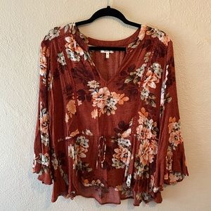 Floral Peplum Top